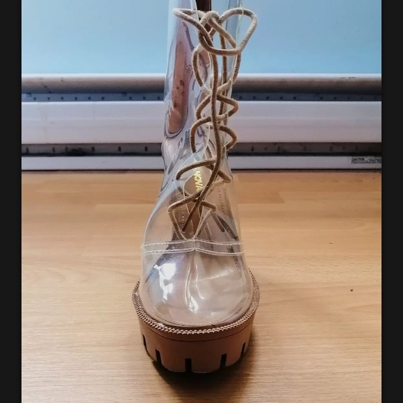 Fashion Nova clear Nude Booties - Picture 6 of 8